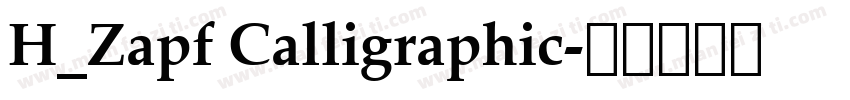 H_Zapf Calligraphic字体转换